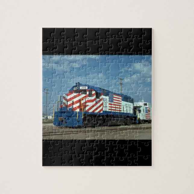 ThM-K-T EMD GP-40 #200, med caboose_Trains Pussel (Vertikal)