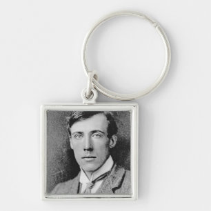 Thoby Stephen, c.1902 Fyrkantig Silverfärgad Nyckelring