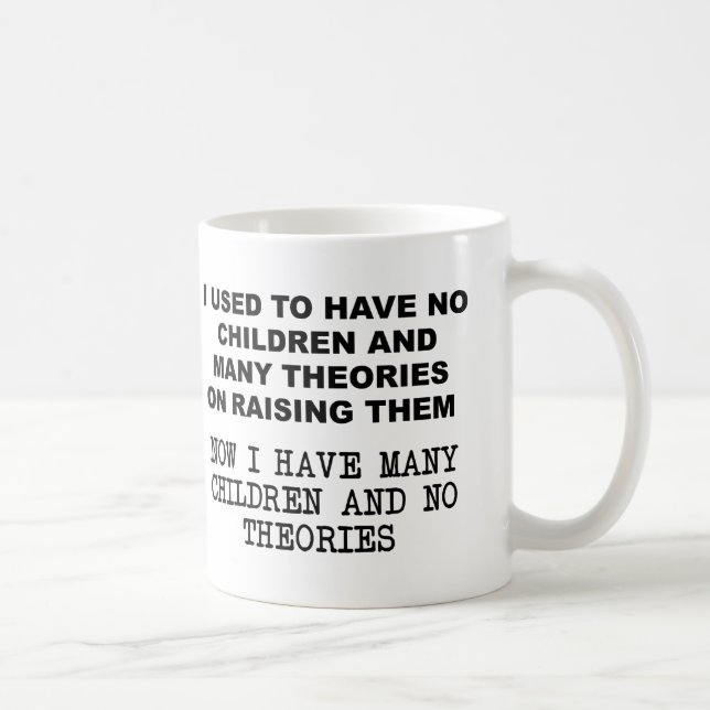 Thoeries on Raising Children Funny Mug Kaffemugg (Höger)