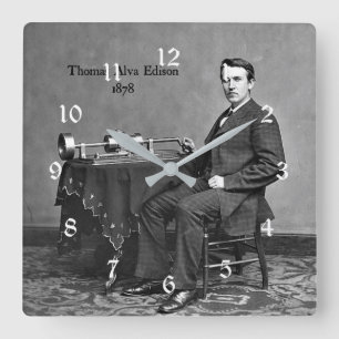 Thomas Alva Edison, 1878 Fyrkantig Klocka