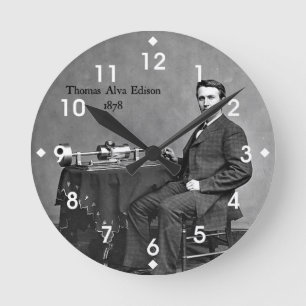 Thomas Alva Edison, 1878 Rund Klocka