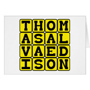 Thomas Alva Edison, amerikansk uppfinnare Hälsningskort