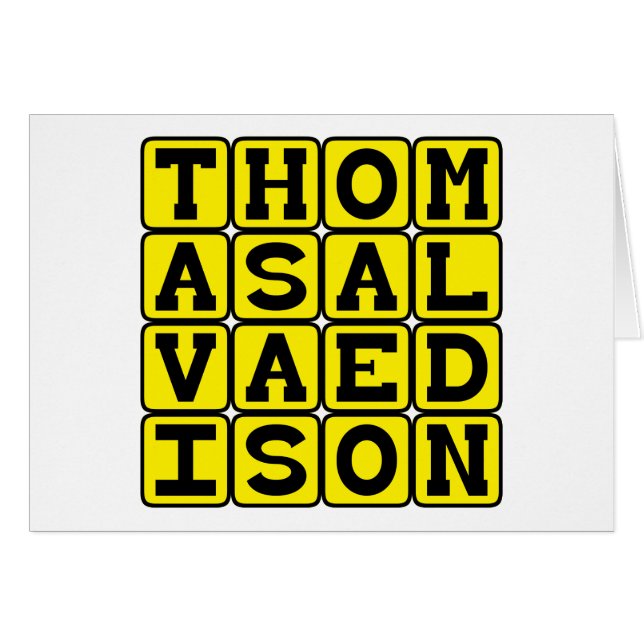 Thomas Alva Edison, amerikansk uppfinnare Hälsningskort (Framsidan Horizontal)