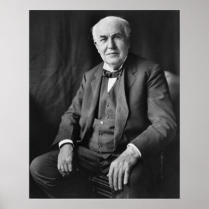 Thomas Alva Edison Porträtt Poster