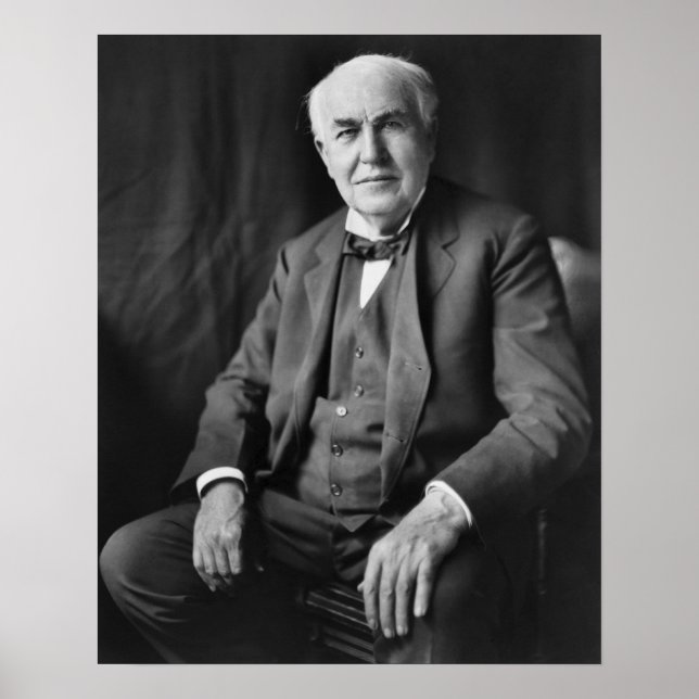 Thomas Alva Edison Porträtt Poster (Framsidan)