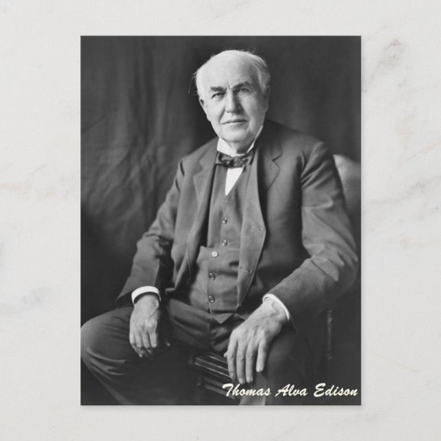 Thomas Alva Edison Vykort (Framsida)
