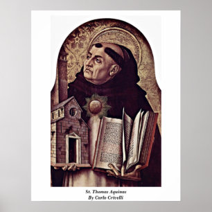 Thomas Aquinas av Carlo Crivelli Poster