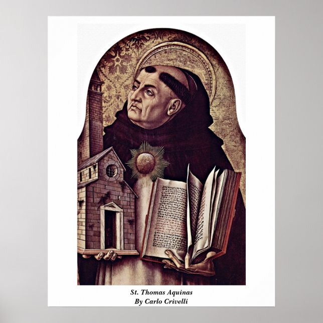 Thomas Aquinas av Carlo Crivelli Poster (Framsidan)