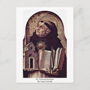 Thomas Aquinas av Carlo Crivelli Vykort