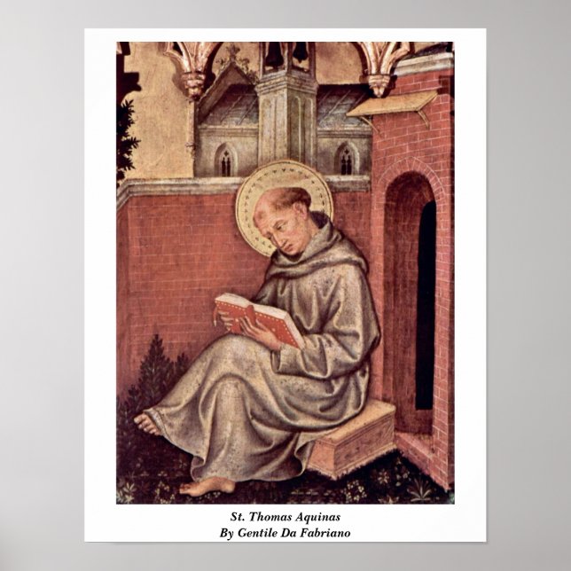 Thomas Aquinas av Gentile Da Fabriano Poster (Framsidan)