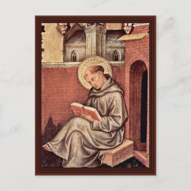 Thomas Aquinas av Gentile Da Fabriano Vykort (Framsida)
