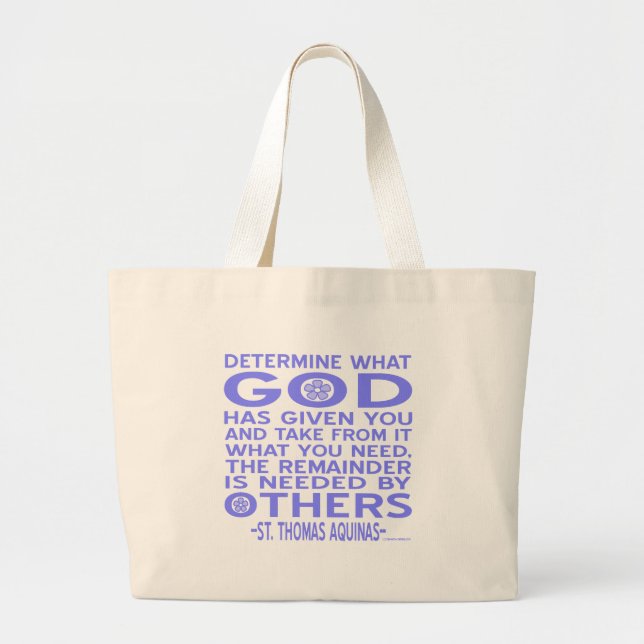 Thomas Aquinas Gud given Light Blue Jumbo Tygkasse (Framsidan)