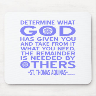 Thomas Aquinas Gud Givet Ljusblå Musmatta
