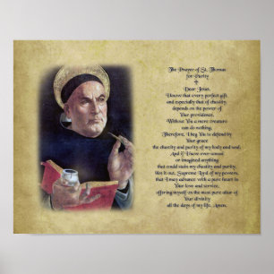 Thomas Aquinas Prayer för renhet. Poster