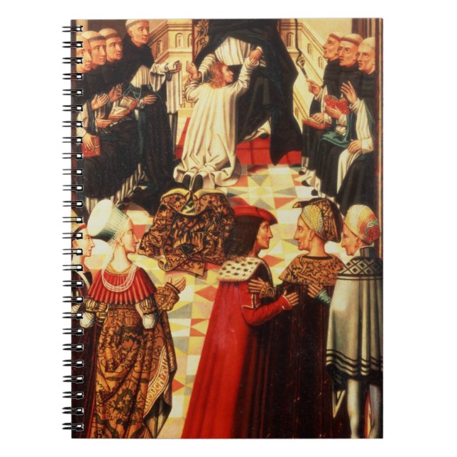 Thomas Aquinas som mottas in i den dominikanska Anteckningsbok (Framsidan)