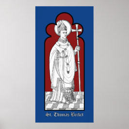 Thomas Becket Holding a Sword (M 033) Poster