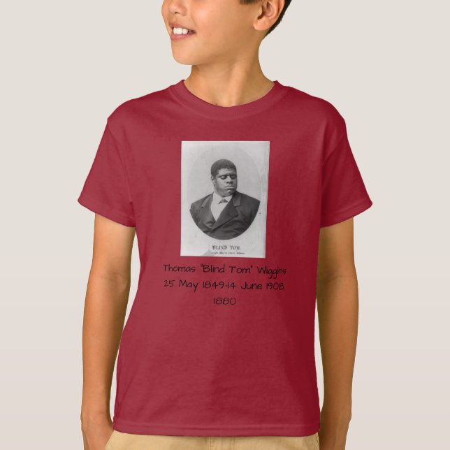 Thomas "Blind Tom" Wiggins 1880 T Shirt (Framsida)