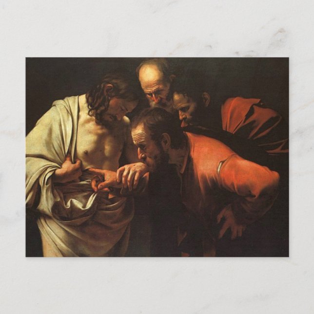 Thomas blir allt svårare av Caravaggio Postcard Vykort (Framsida)