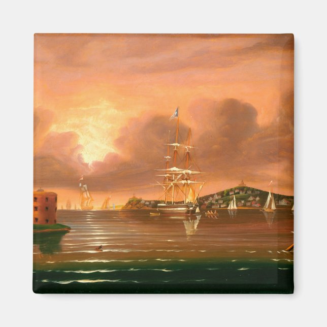 Thomas Chambers Threatening Himlar Bay of New York Magnet (Framsidan)