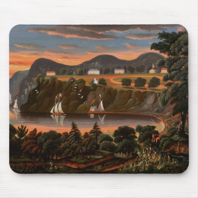 Thomas Chambers View of Hudson River på Väster Musmatta (Framsidan)