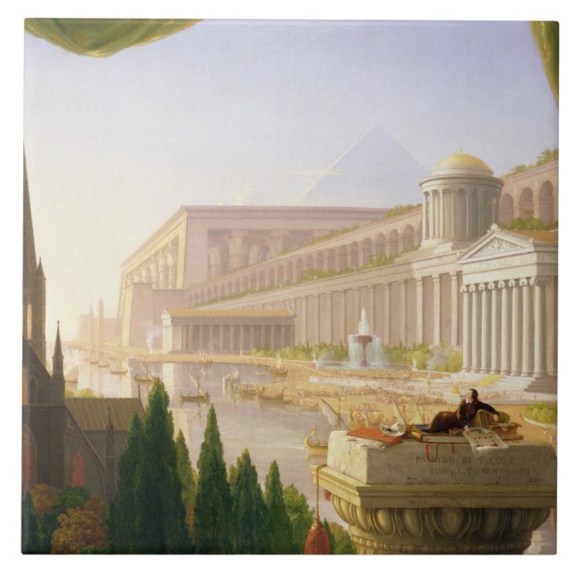 Thomas Cole - Architect's Dream Kakelplatta (Framsidan)