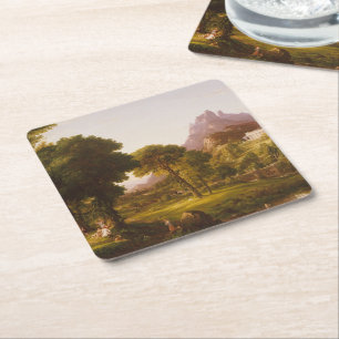 Thomas Cole Dream av Arcadia Underlägg Papper Kvadrat