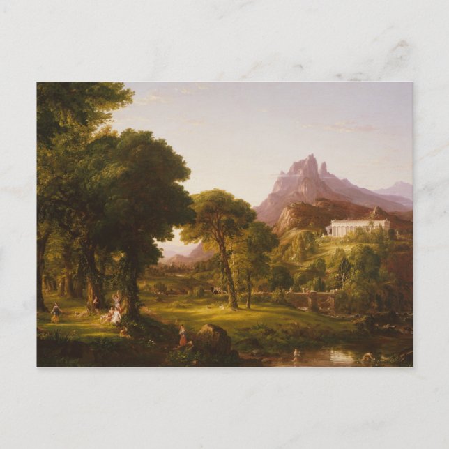 Thomas Cole - Dream of Arcadia Vykort (Framsida)
