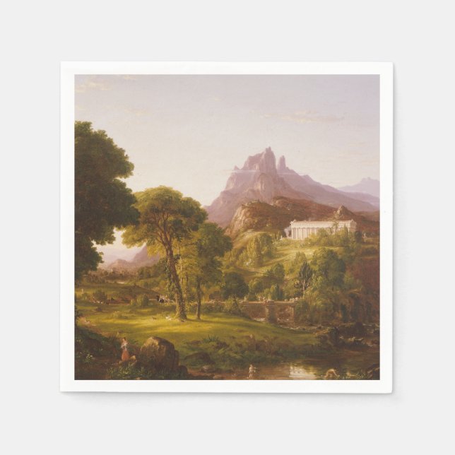Thomas Cole  Dröm om Arcadia Pappersservett (Framsidan)