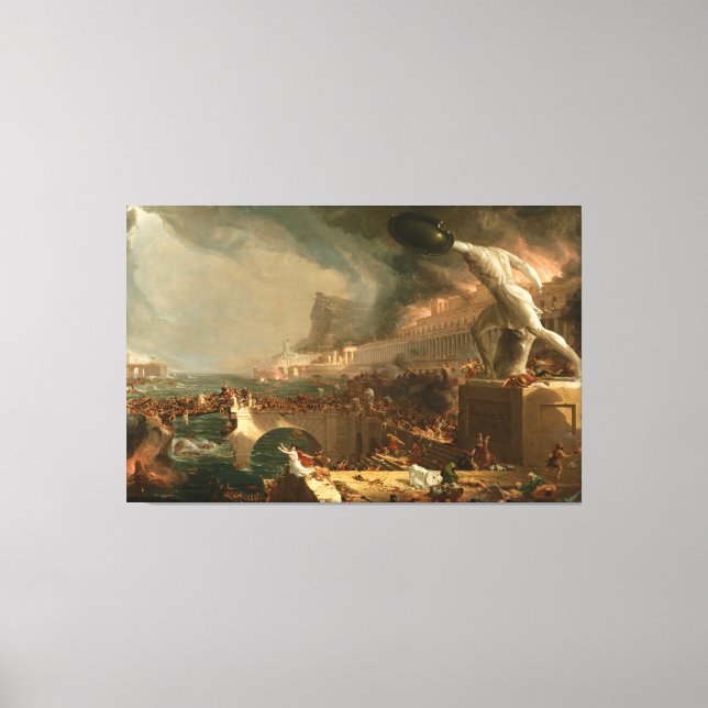 Thomas Cole Empire - Förstörelse Canvastryck (Framsida)