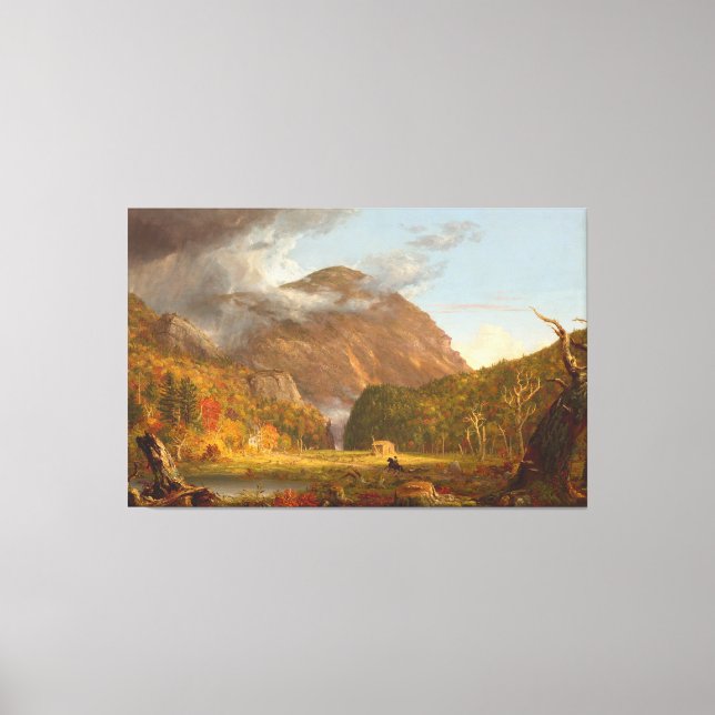Thomas Cole En vy av bergspasset  Canvastryck (Framsida)