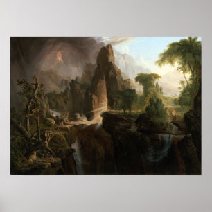 Thomas Cole Expulsion från Edens trädgård Poster