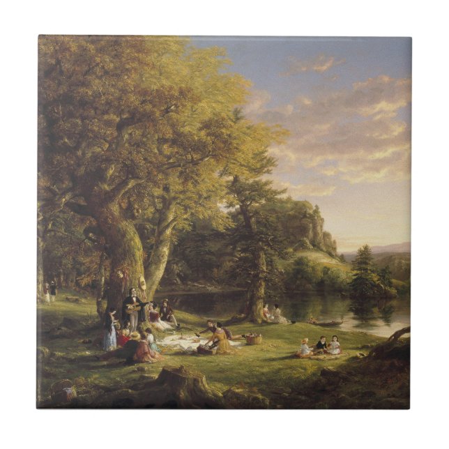 Thomas Cole The Pic-Nic Kakelplatta (Framsidan)