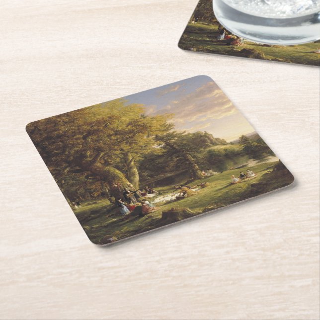 Thomas Cole The Pic-Nic Underlägg Papper Kvadrat (Vinklad)