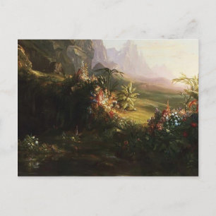 Thomas Cole-The Voyage of Life: Barndom (detaljer) Vykort