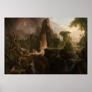 Thomas Cole - Utvisning från Edens trädgård Poster