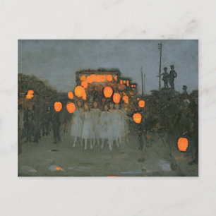 Thomas Cooper Gotch - vykortet Lantern Parad Vykort