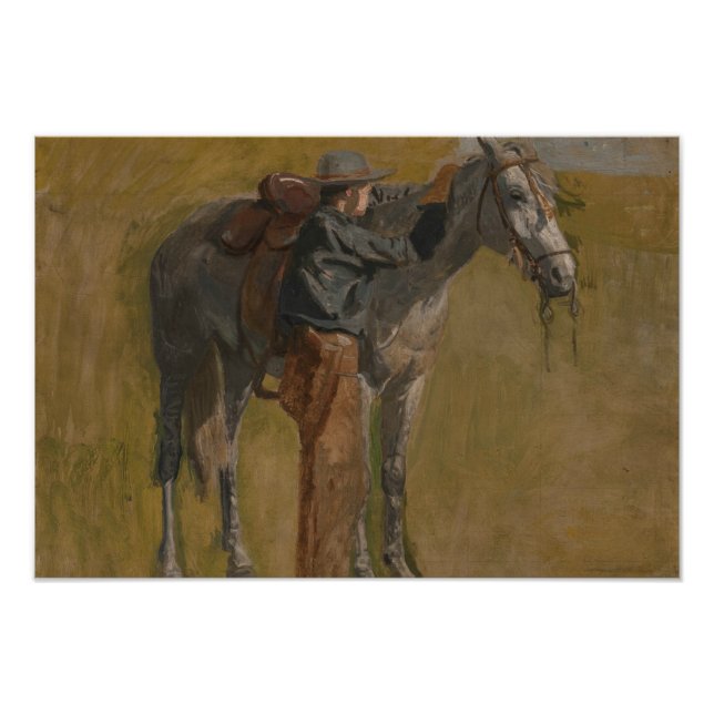Thomas Eakins - Cowboy: Study for Cowboys Fototryck (Framsidan)