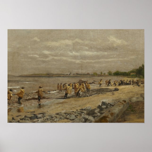 Thomas Eakins - Hauling the Seine Poster (Framsidan)