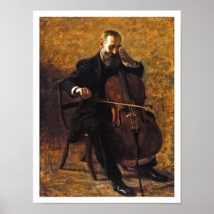 Thomas Eakins Painting: Cello Player Poster