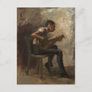Thomas Eakins - Postkort för Banjo Player 1877 Vykort