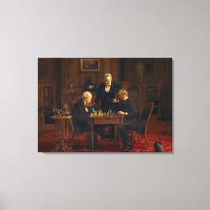 Thomas Eakins schackspelarna Canvastryck