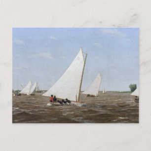 Thomas Eakins - Tävlan för segelbåtar på Delaware Vykort