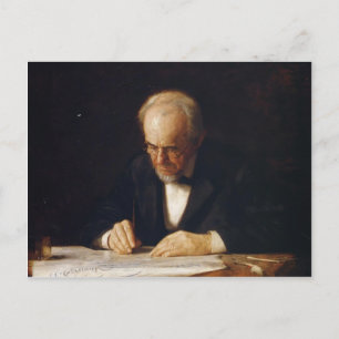 Thomas Eakins-the Writing Master (Benjamin Eakins) Vykort