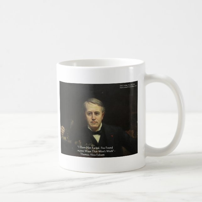 Thomas Edison "10 000 sätt" Visdomspresenter åt ci Kaffemugg (Höger)