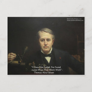 Thomas Edison "10 000 sätt" Visdomspresenter Vykort