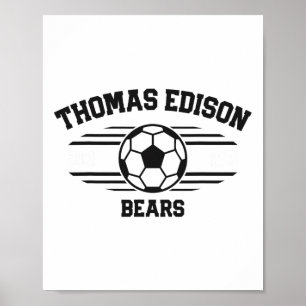 Thomas Edison Bears Fotboll Bill 2025 Poster