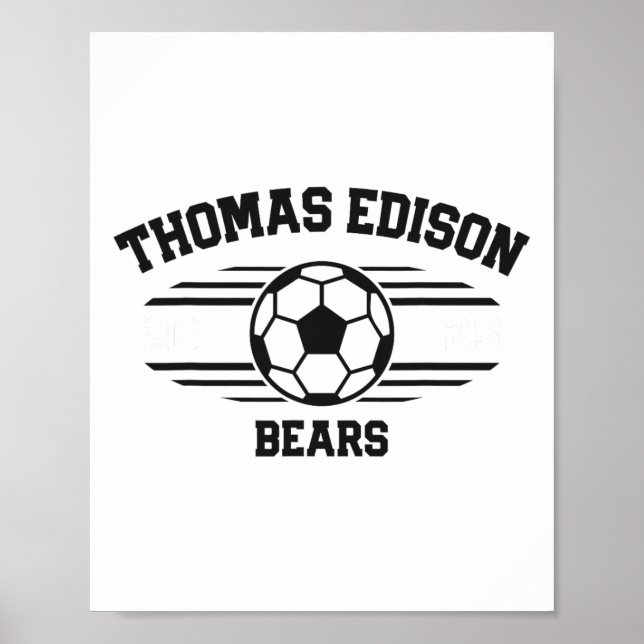 Thomas Edison Bears Fotboll Bill 2025  Poster (Framsidan)