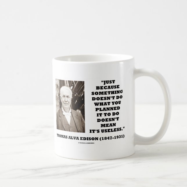 Thomas Edison betyder inte dess onyttiga Kaffemugg (Höger)