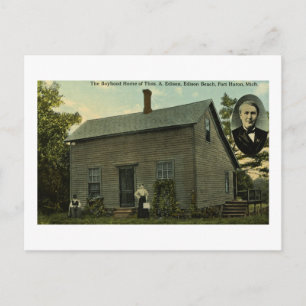 Thomas Edison Boyown - Vintage Postcard Vykort