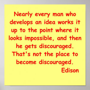 Thomas Edison citat Poster